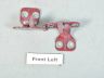Toyota Yaris Door hinge, left front (set) Part code: LR056352 -> LR056354
Body type: Linn...
