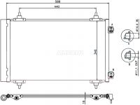 Peugeot 807 2002-2014 air conditioning radiator