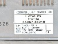 Lexus RX Headlamp control unit, left Part code: 81108-48C90
Body type: Linnamaastur
...