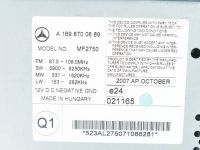 Mercedes-Benz A (W169) CD / Radio / Telephone  Part code: A1698700689
Body type: 5-ust luukpära