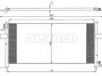 Nissan Pick Up / Navara / NP300 (D22) 1998-2014 air conditioning radiator